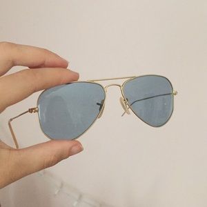 Ray-Ban aviator blue gold sunglasses
